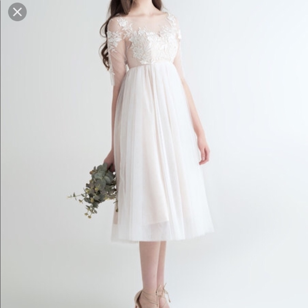 Isabufei off white lace and tulle dress